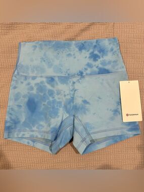 NWT 8 Align 4” No Line High-Rise Yoga Biker Short Lululemon Smoothie Blueberry